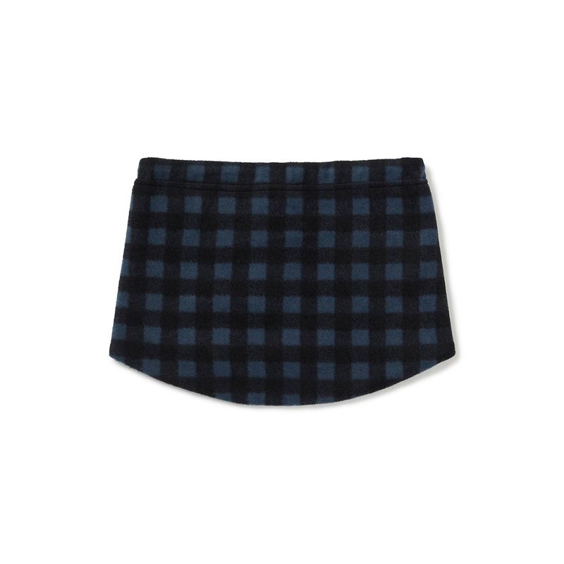 Grid fleece neck warmer / Blue