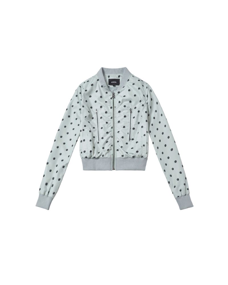 Dot Graphic Windbreaker _ GREY
