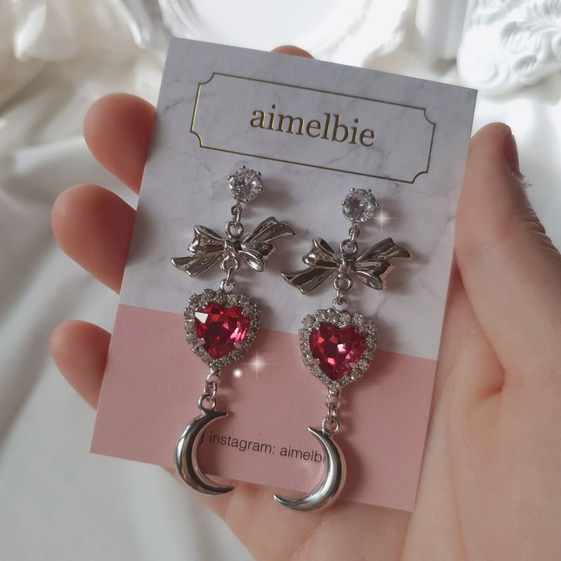 Moon Witch Earring - Rosepink/Silver