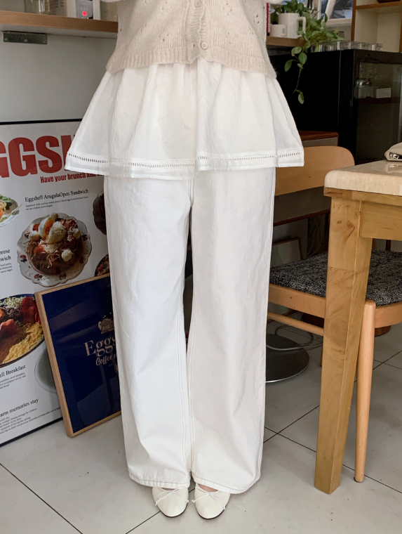 TD Basic Wide Cotton Pants (3color)