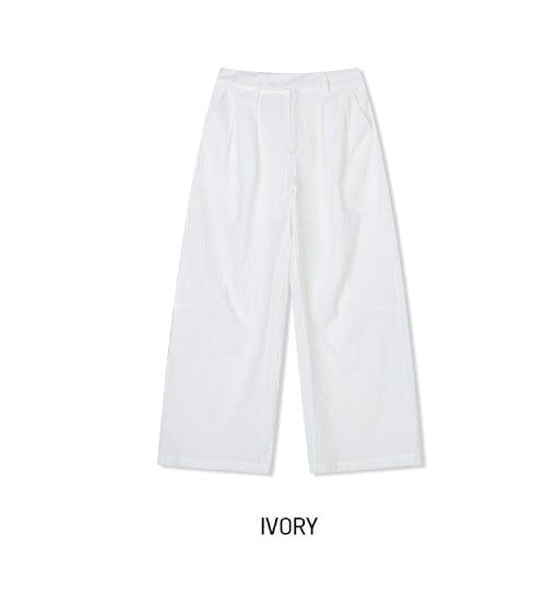 Wrap Snap Hidden Button Wide Slacks