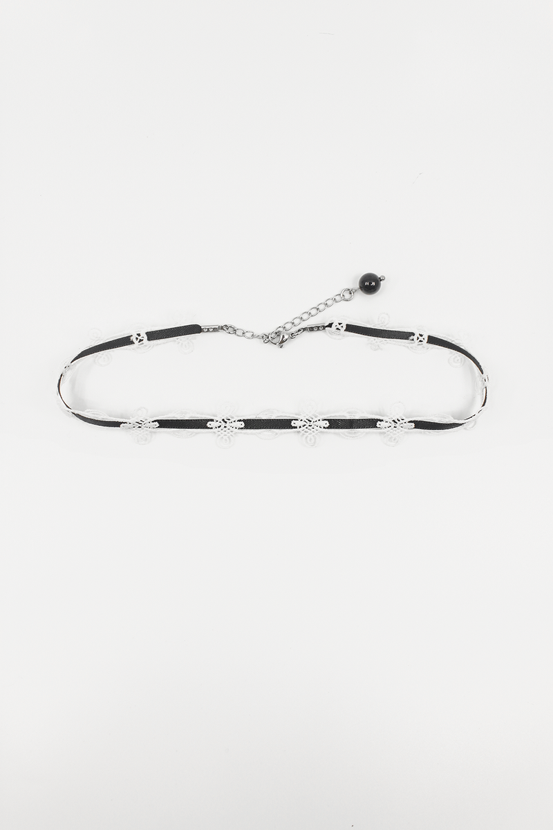 Me愛 - Mowol (暮月) choker (Black/White)