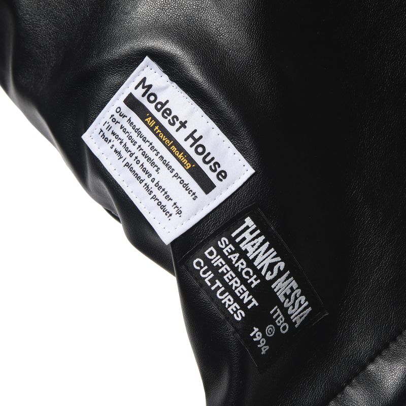 LEATHER TRANSFOAM BAG-BLACK