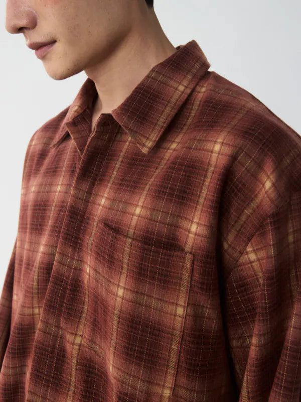 TP1 Brushed Boxy Plaid Shirt