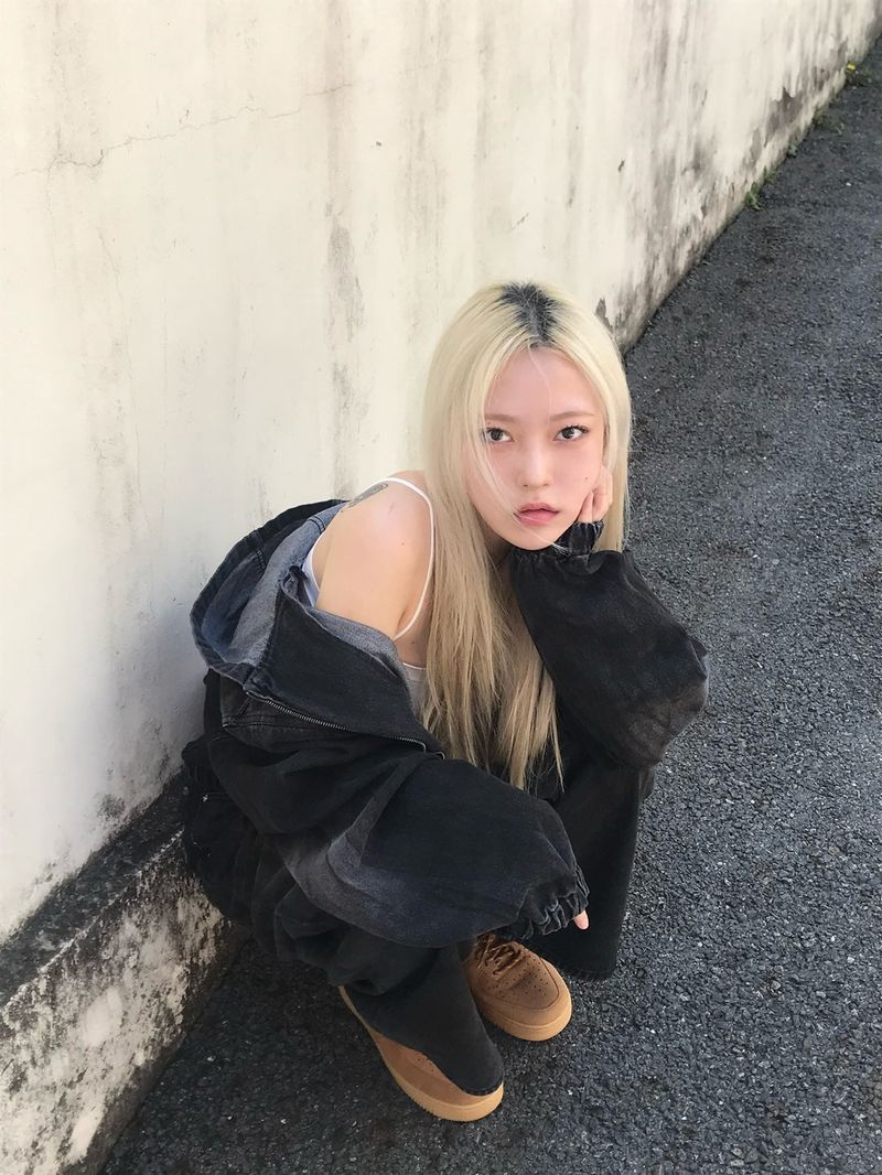 Aceite set up denim hood jacket