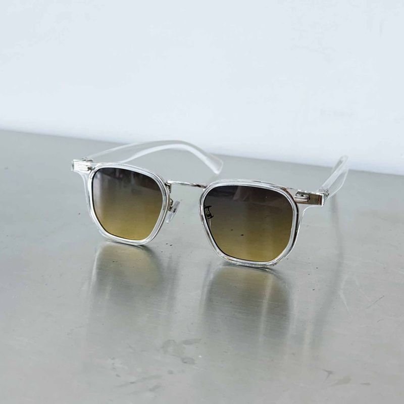 Crystal Tea Gradient Square Sunglasses