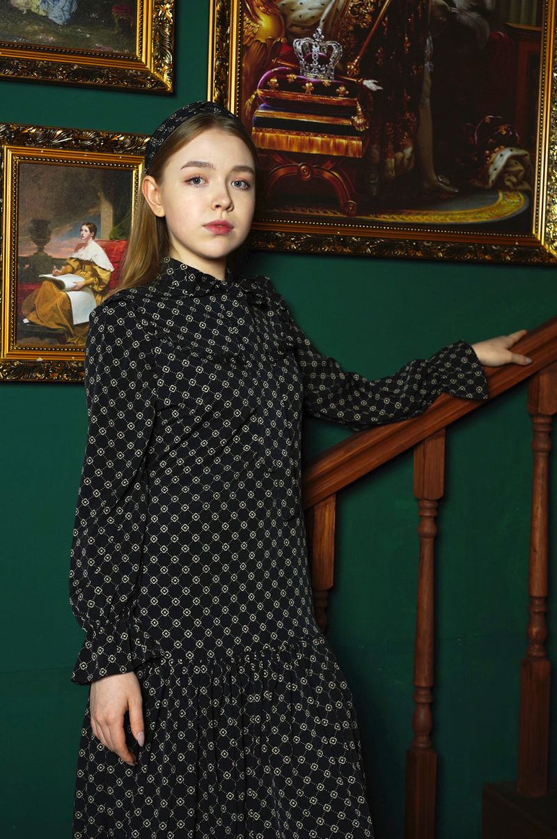 ribbon neck shirring onepiece