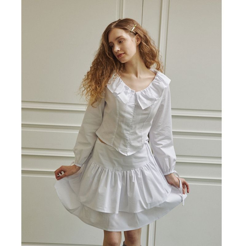 Droplet blouse (white)