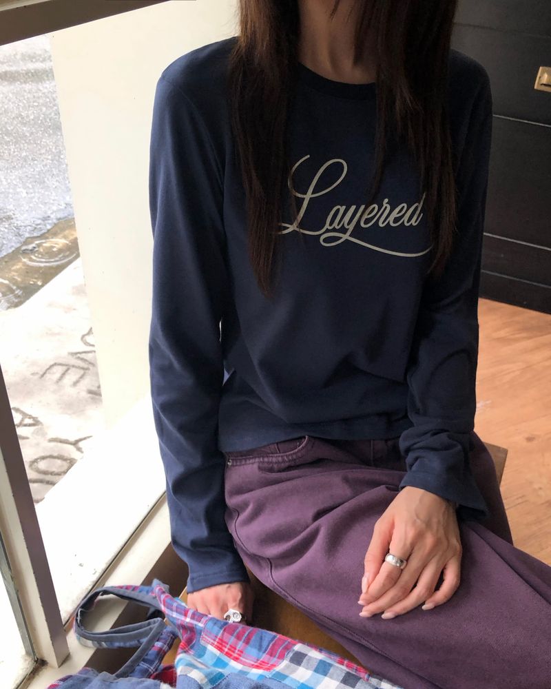 [ORIGINAL] Paper Lettering Long-Sleeve T-Shirt
