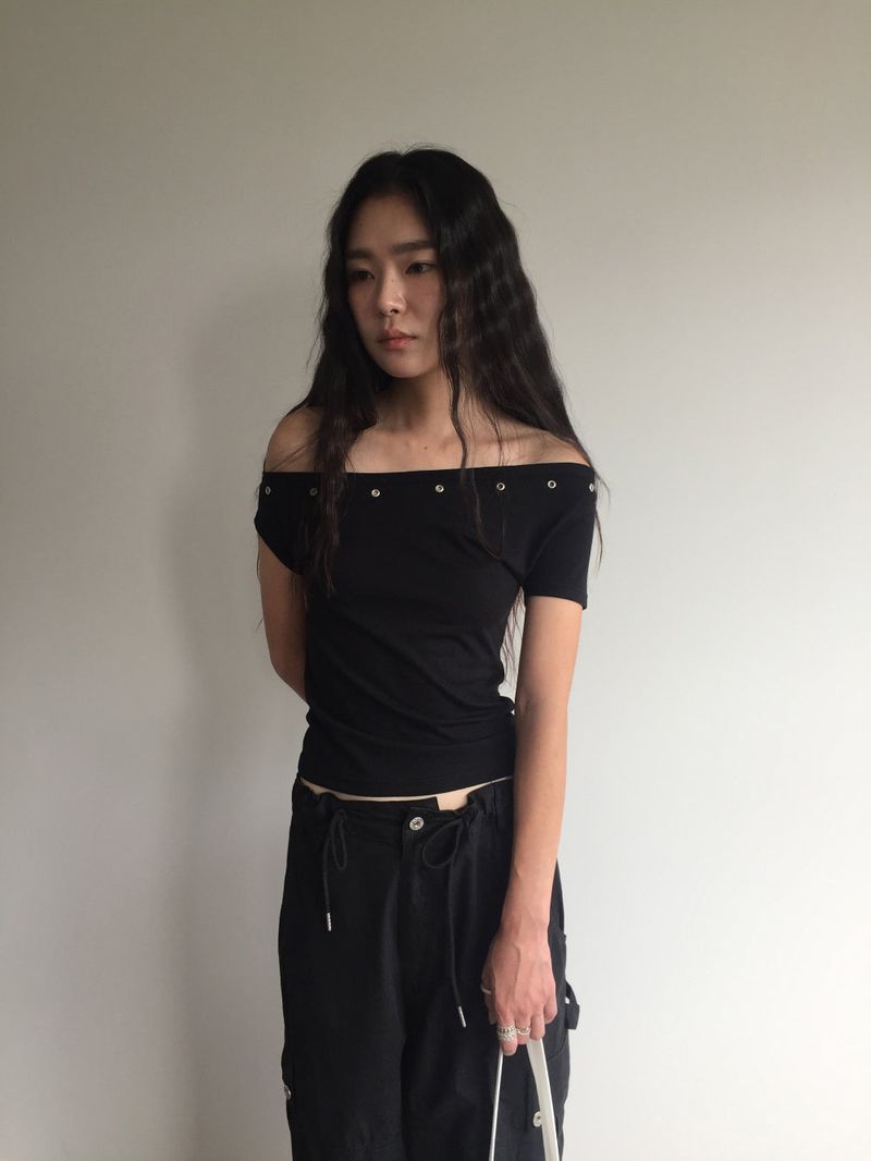 Rush Eyelet T-shirt (3color)