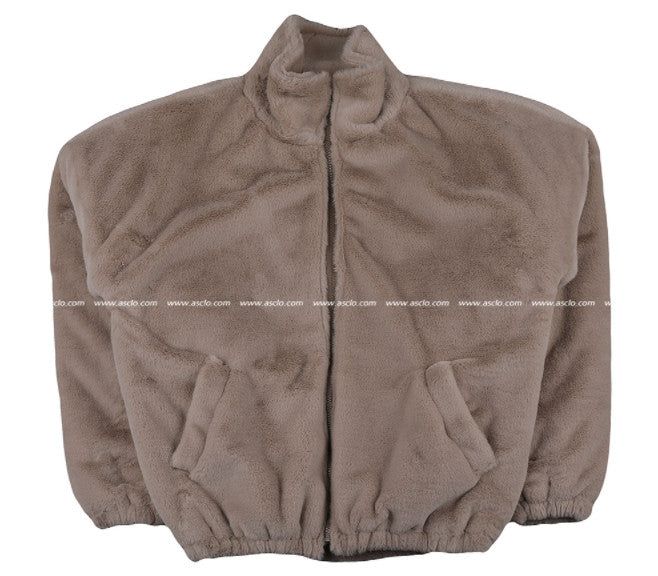 Pleddy Rabbit Fur Zip Up Jacket (5color)