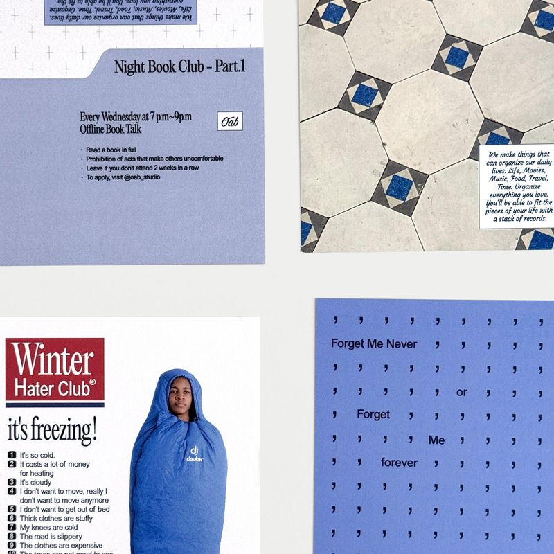 oab tone pack blue / scrap sticker set