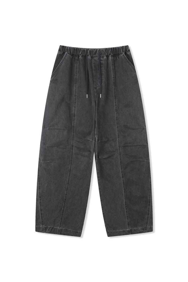 Dyeing washed panel pants