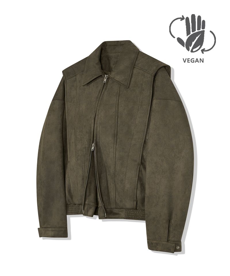 standard error（スタンダードエラー）の「87-STAN029 [Vegan Suede] Multi-placket Suede Jacket Khaki（Jackets/Outerwear）」