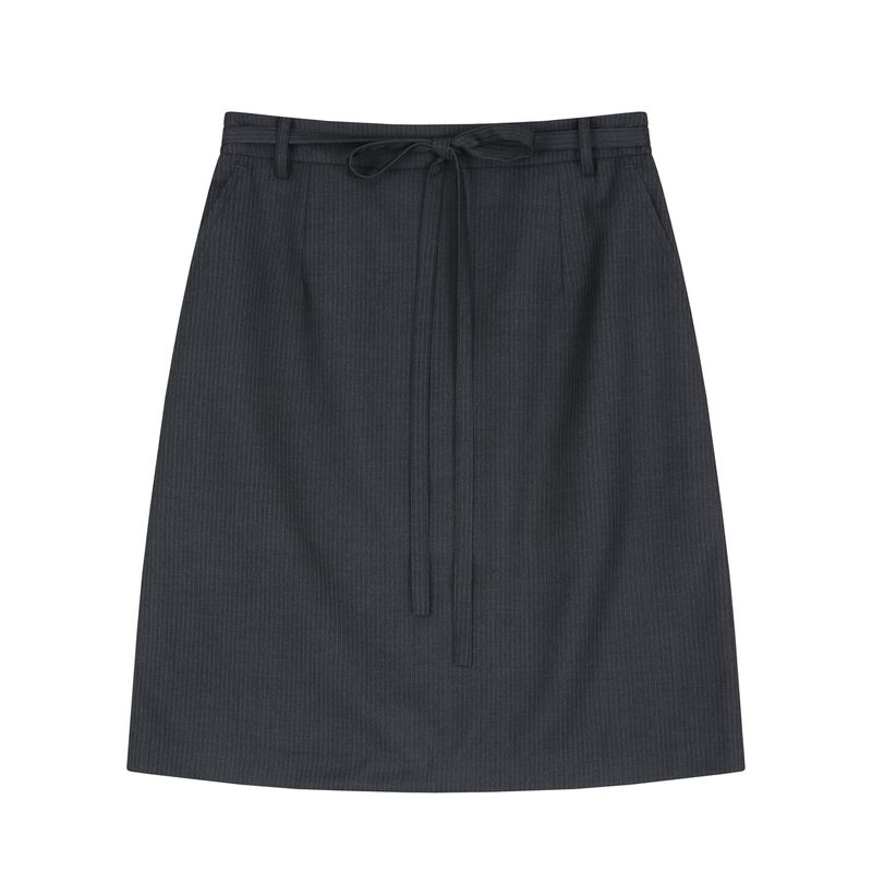 Stripe String Skirt Grey