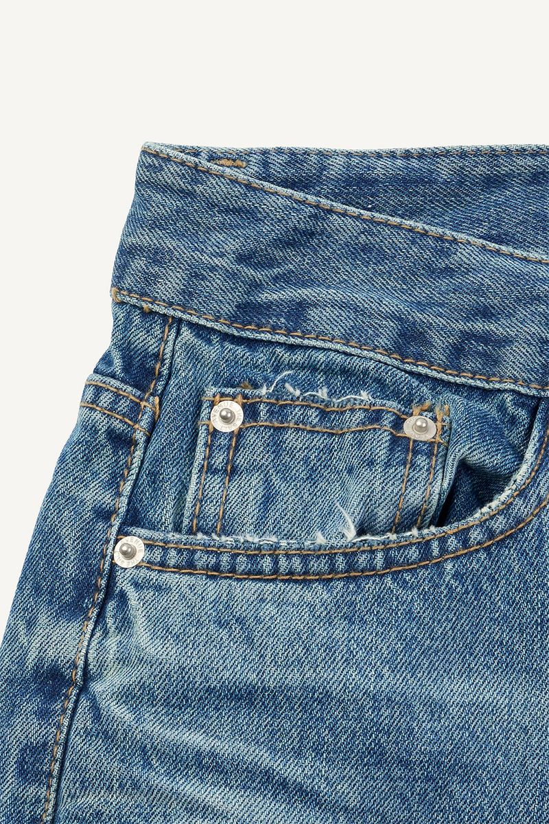 Low Hem Vintage Flare Denim Pants
