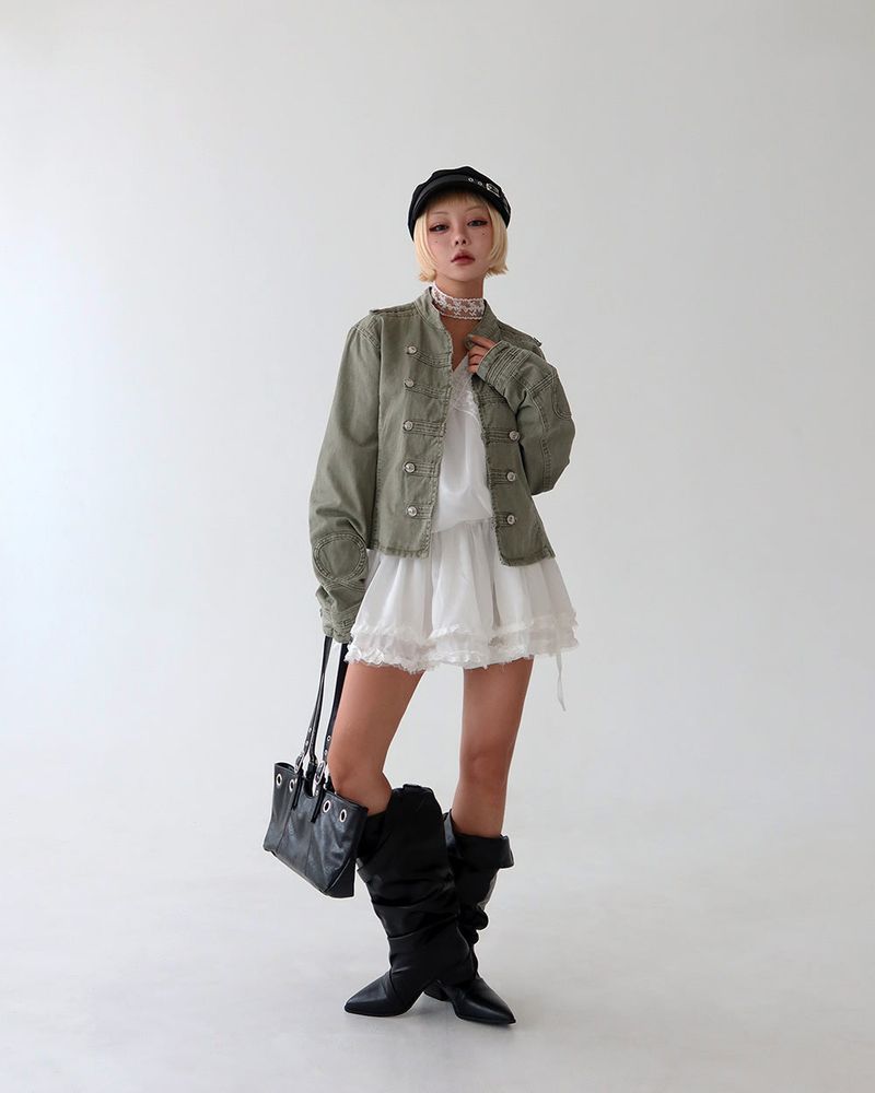Scarf Set Lace Bustier Mini Dress