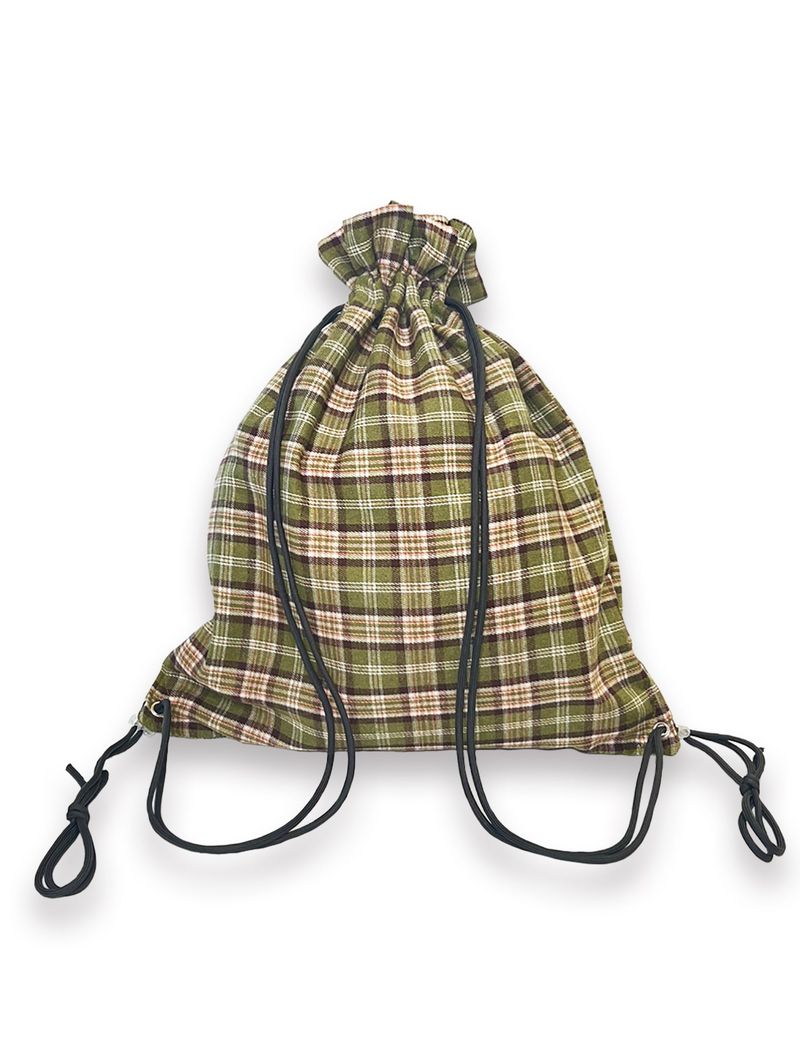 000 Design Check Gym Sack / Olive
