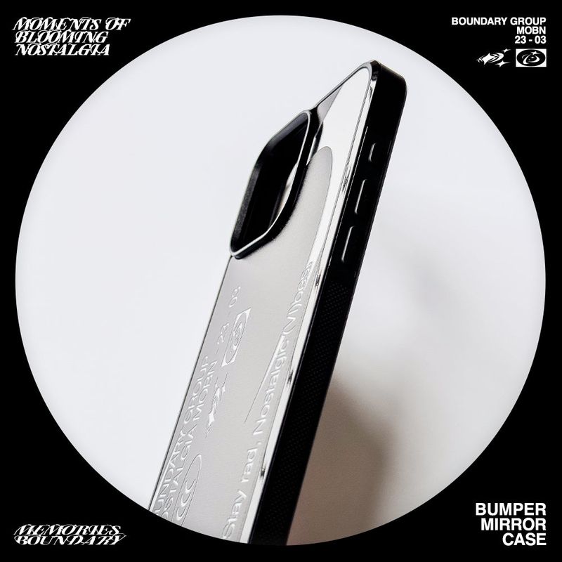 Nostalgic Vibes Bumper Mirror Phone Case (Black)