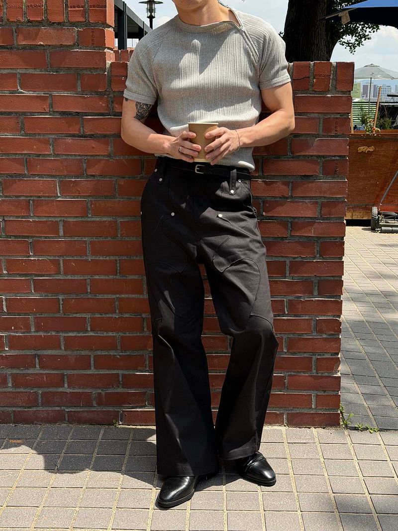 [Unisex] Western semi flare pants(2color)