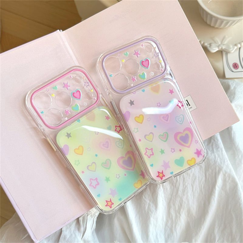[1+1BOGO] Color Heart Gradient iPhone Case