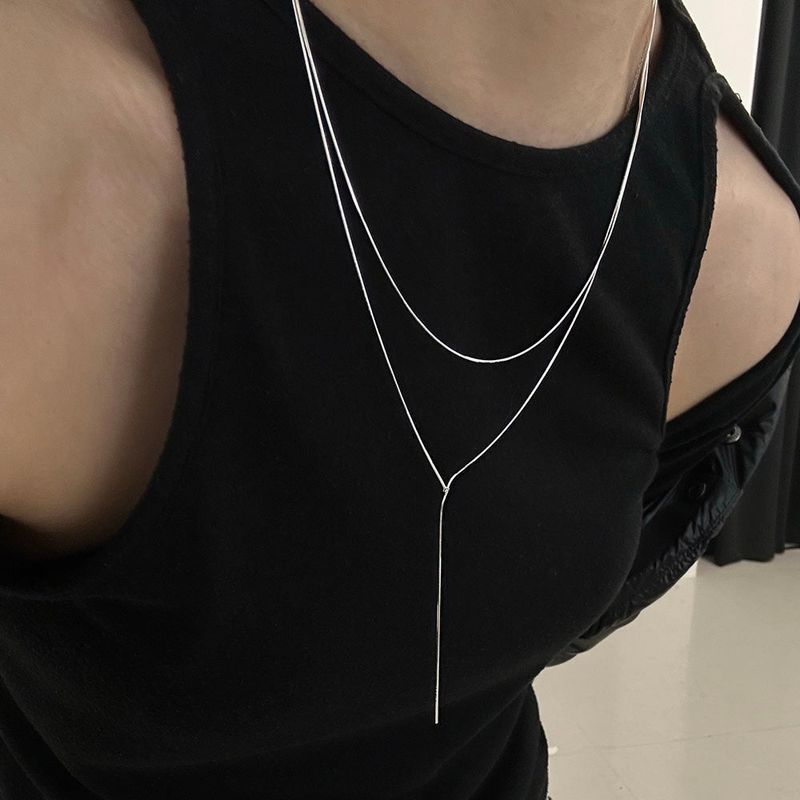 MOSXE（モスクス）の「[925silver] Snake layered drop necklace（Accessories）」