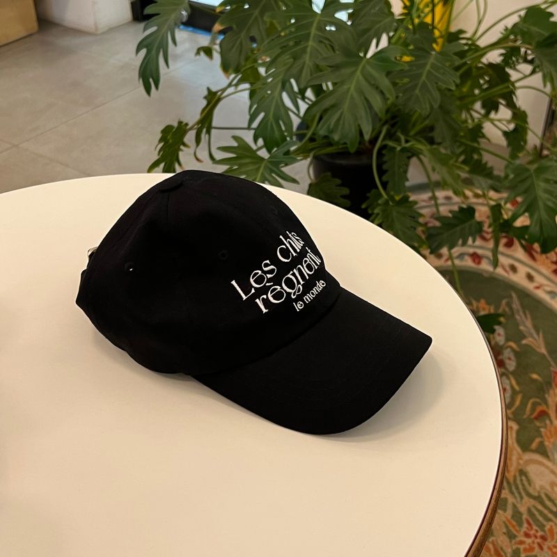 LES CHATS BALL CAP BLACK