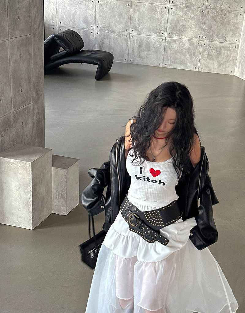 I love lace kitsch sleeveless