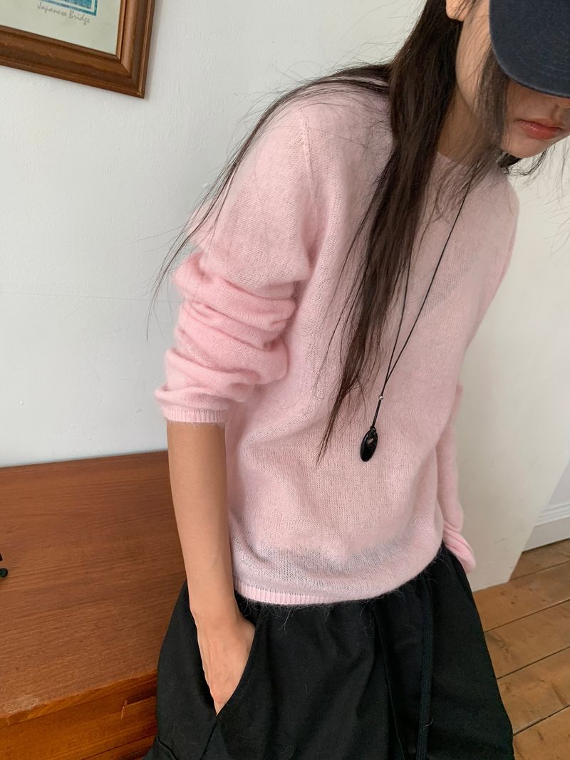 MOHAIR WHOLEGARMENT KNIT (3C)