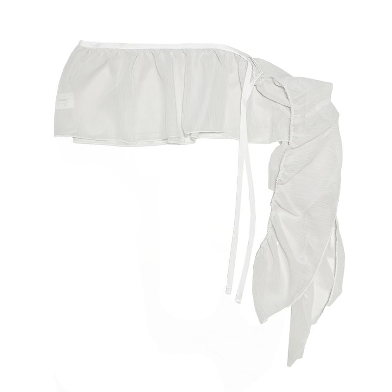 Unbalanced wrap skirt