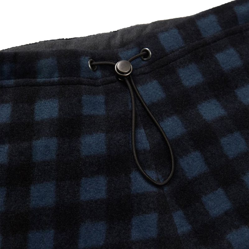 Grid fleece neck warmer / Blue