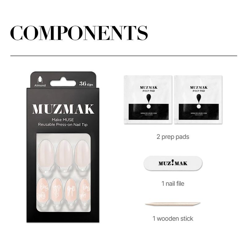 MUZMAK Reusable Nail Tip Silhouette​(Almond)