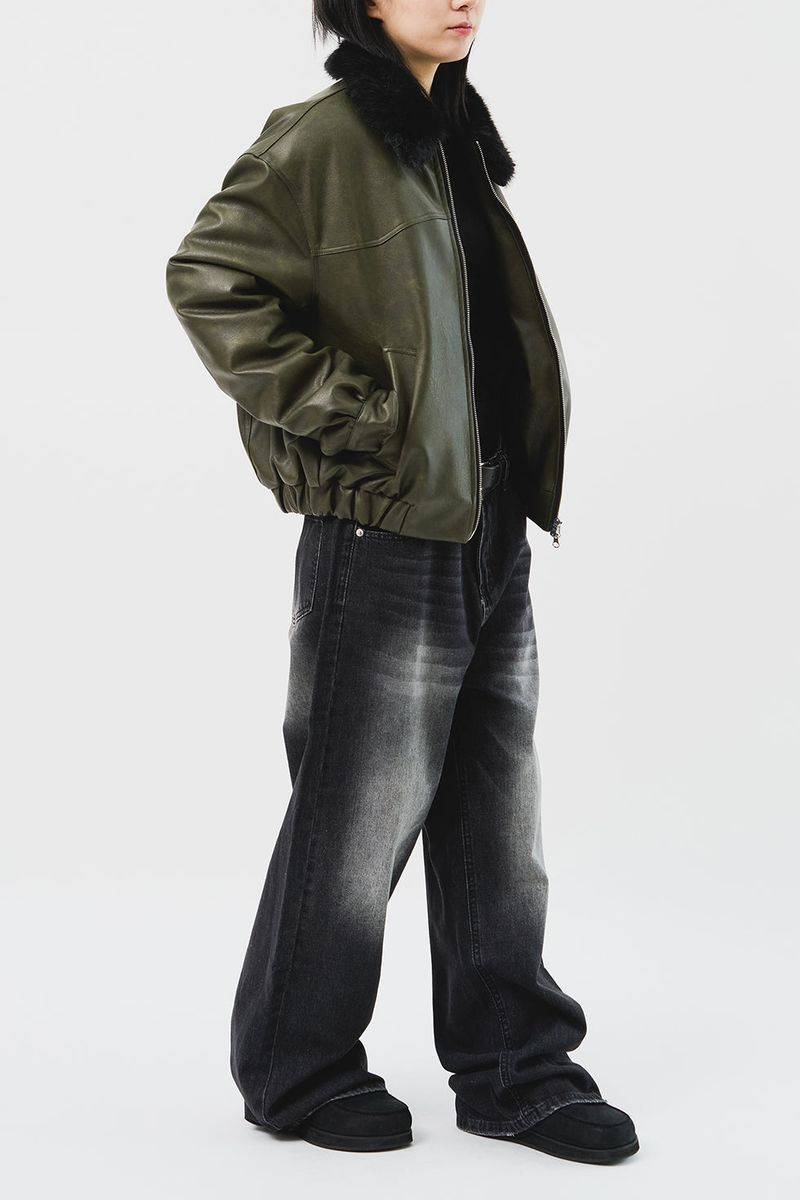 Dept Fur Leather Jacket (3color)