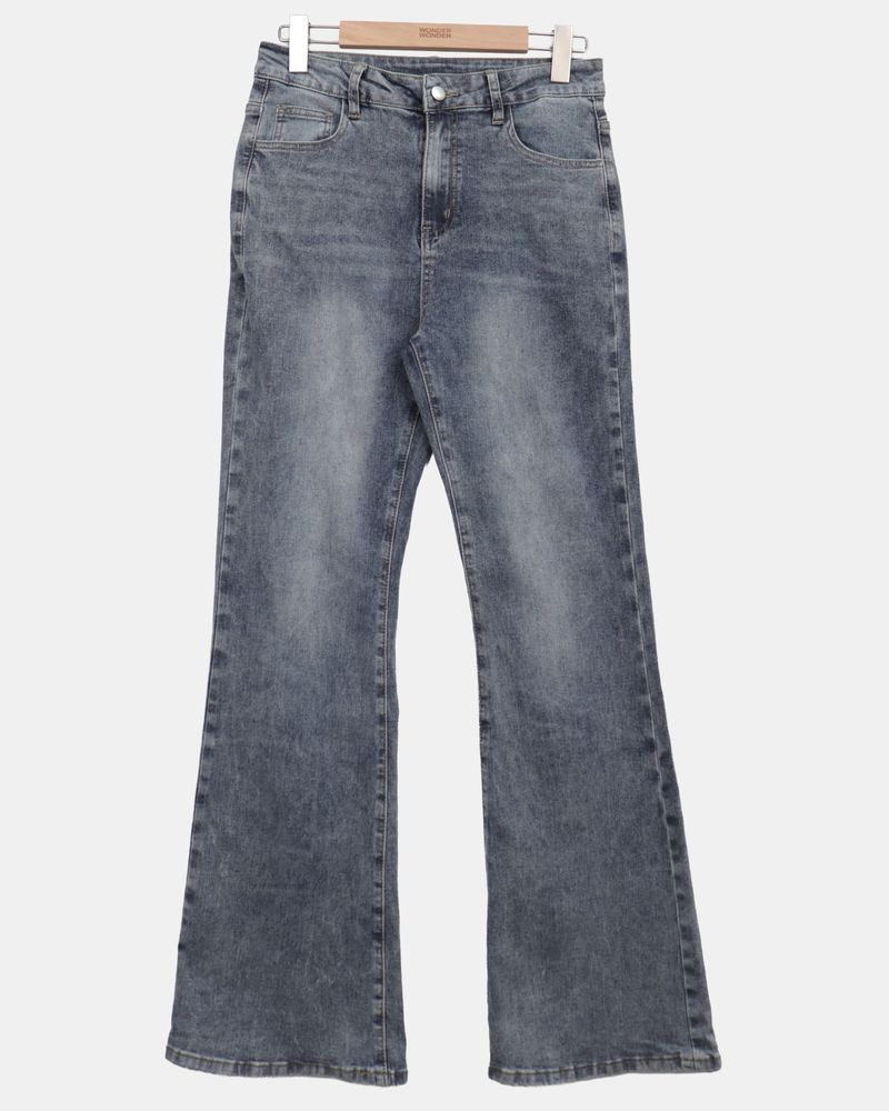 (Denim) Ranon High-Waist Bootcut Pants