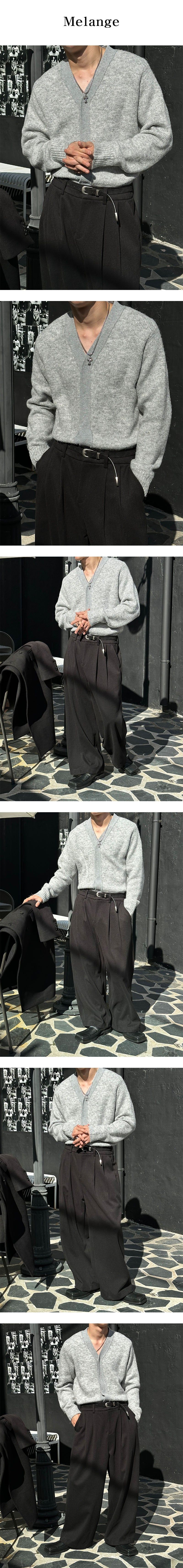 [F/W] Minimal line wool cardigan(3color)