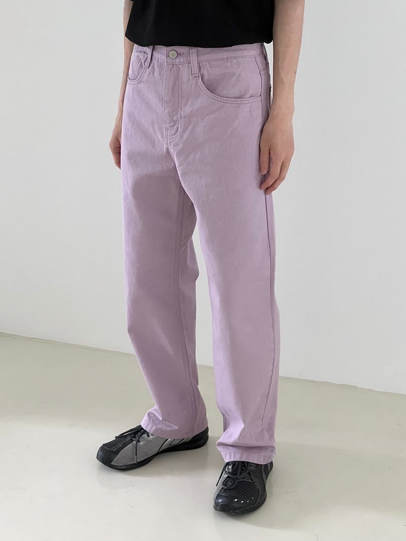 Turbid pink cotton pants