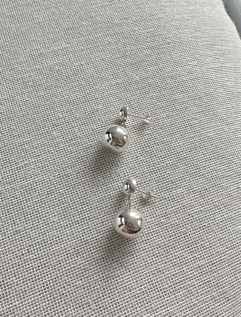 half and ball earring