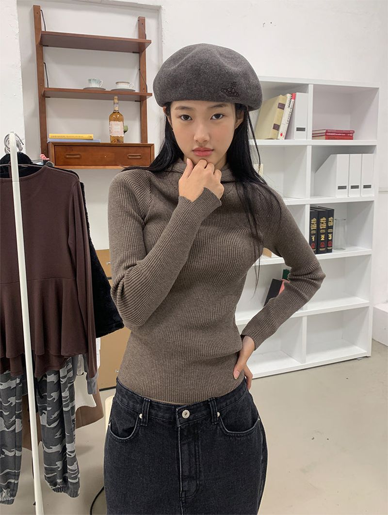 KATE HOODIE KNIT (2COLOR)