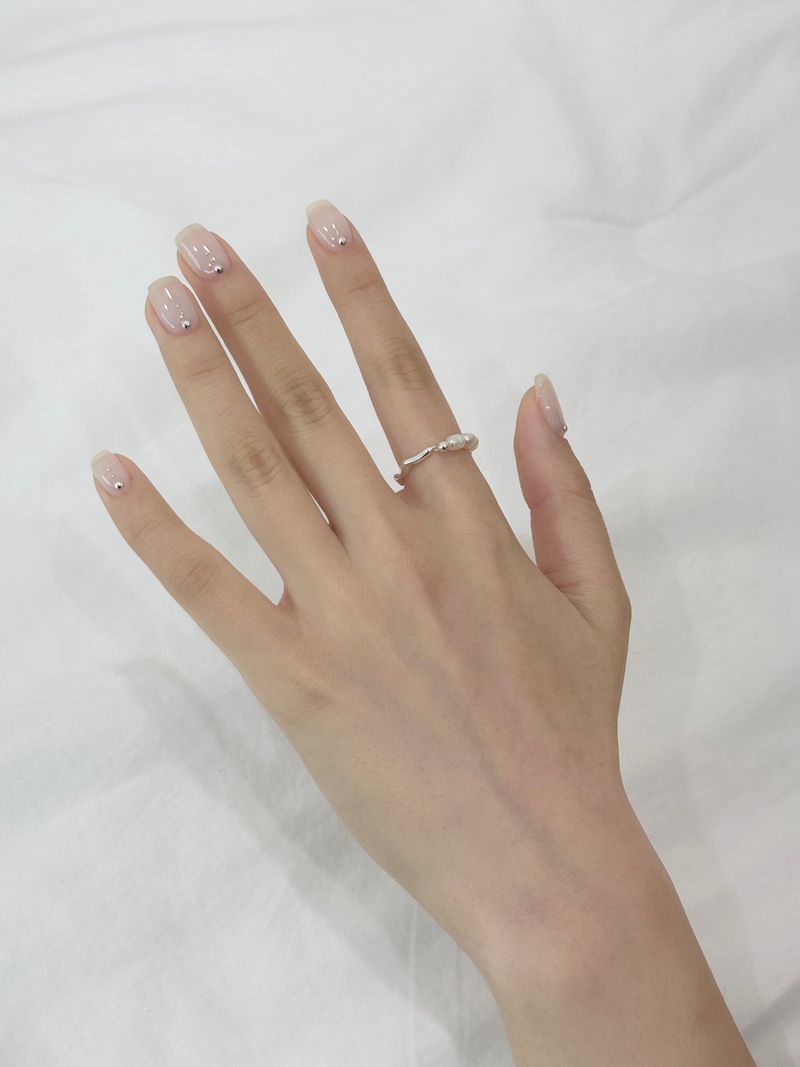 winding half pearl ring
