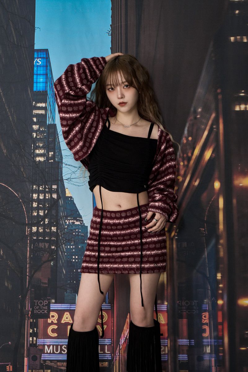 CROCHET KNIT SK (BURGUNDY)