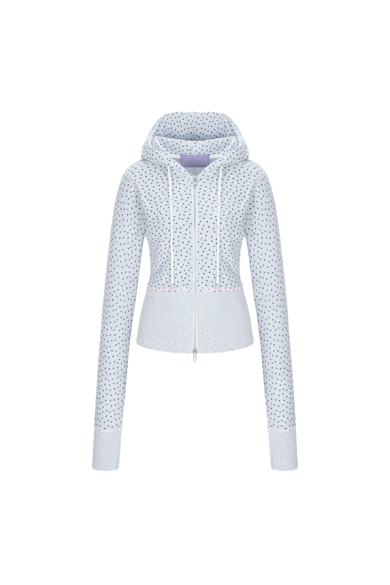 MINJIENA（ミンジエナ）の「flower hoodie blue grey（Tops）」