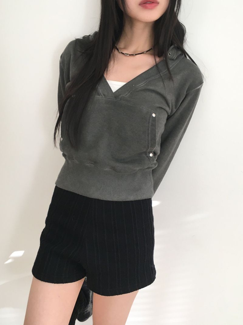 [Brushed lining] syoota ribbed short knit pants