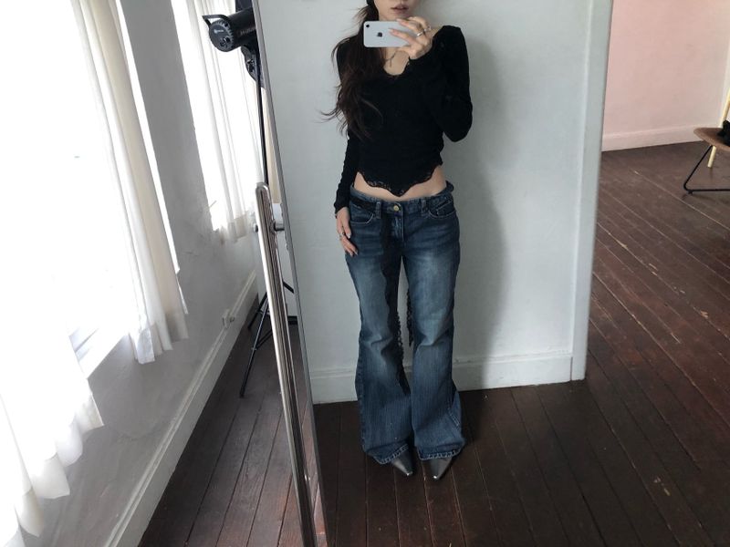 Scratch low denim