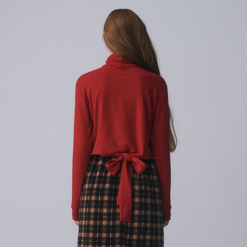RIBBON TAIL LONG SLEEVE, RED