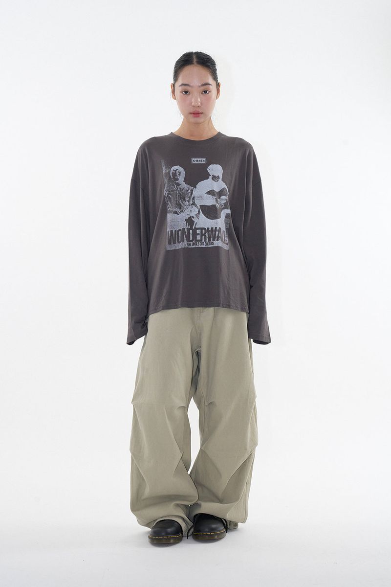 エバーオアシスプリンティング長袖Tシャツ