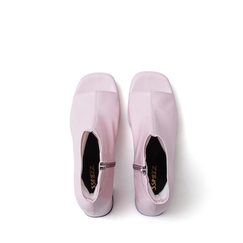 Open Toe Block Heel(Pink)