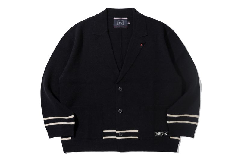 NOTCHED LAPEL KNIT BLAZER_BLACK