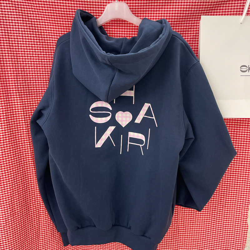 KIRIGIRL HOODIE ZIP UP _NAVY