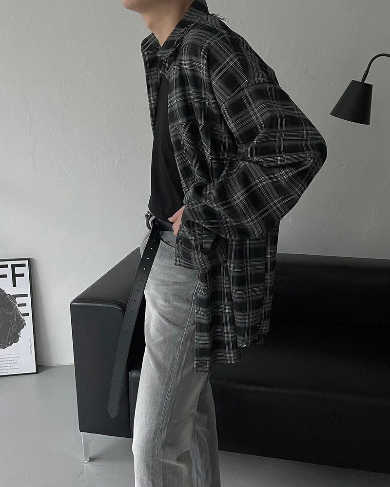 90's Prague Deck Check Over Shirt (2 colors)