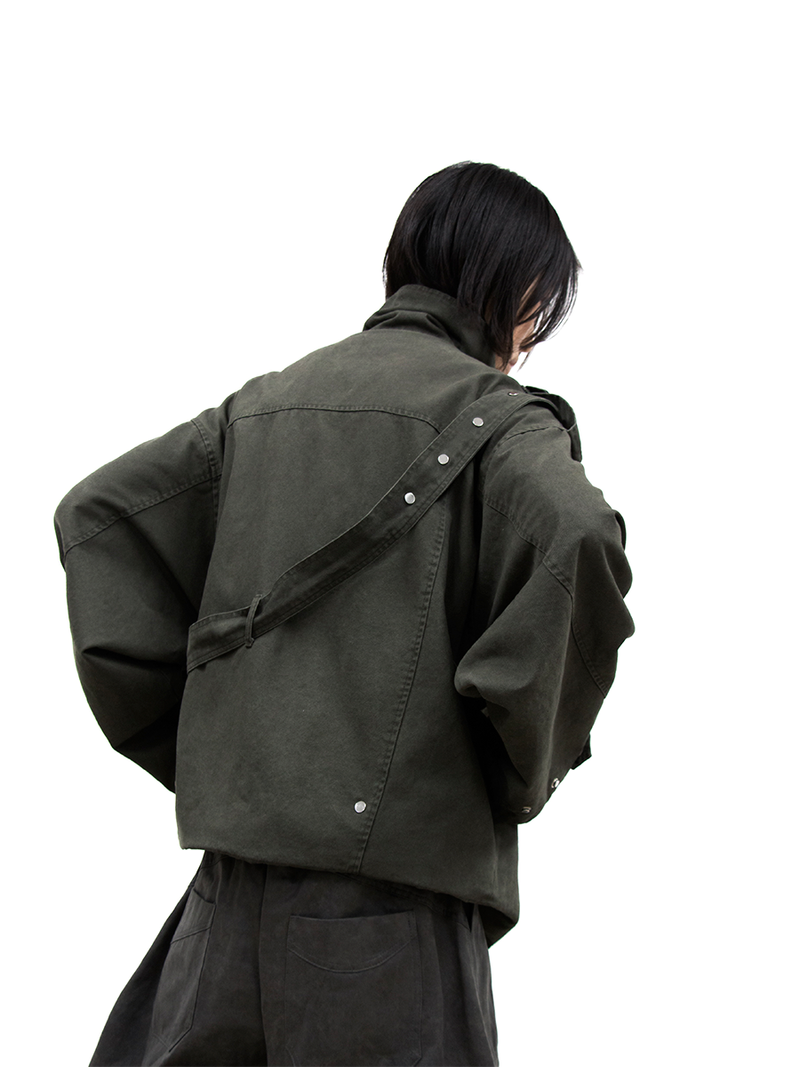 RELABEL (Dream Tailor) Adjustable Length Multi-Style Washed Distressed M65 Jacket